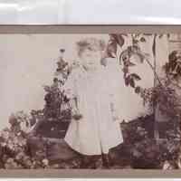 Young Child in Garden Setting — Outdoor Portrait