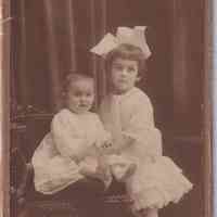 Portrait of Two Young Children — Kinney Studio, Gary, Indiana