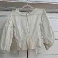 Lingerie Blouse (White Lawn Blouse with Lace Trim)
