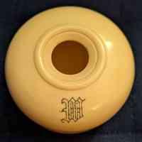 Monogrammed French Celluloid Hair Receiver (M monogram set 2 of 3)