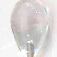 Clear Glass Teardrop Hat Pin