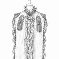 Late Victorian Black Beaded Mourning Capelet (Shoulder Cape) - Image 9