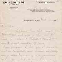 1908.3.12 – Hotel Kennewick, Kennewick, Washington