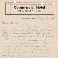 1908.5.16 - Commercial Hotel, Rock Springs, Wyoming