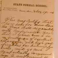 Letter of Recommendation from Wm. F. Phelps, State Normal School, Winona, Minnesota – November 19, 1866