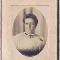 Edwardian Woman in Lace Blouse — Oval Studio Portrait
