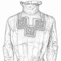Woman's Black Silk Bodice with Soutache Embroidery - Image 8