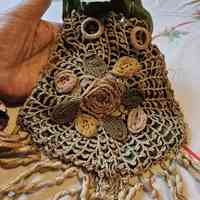 late-Victorian to early-Edwardian crochet reticule / evening purse