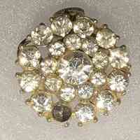 Late Art Deco Rhinestone Cluster Earring (single) with Screw-Back Finding