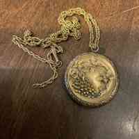 Victorian Pendant / Locket - Grape Motif