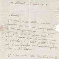 Letter Concerning Retrieval of Property or Funds