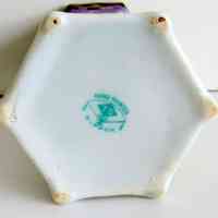 Hand-Painted Nippon Porcelain Hat Pin Holder with Violet Decoration - Image 5