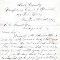 Business Reference Letter from Reed & Carnrick, Manufacturing Chemists – New York