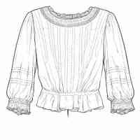 Lingerie Blouse (White Lawn Blouse with Lace Trim) - Image 3