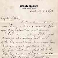 1908.3.28 - Park Hotel, Great Falls, Montana