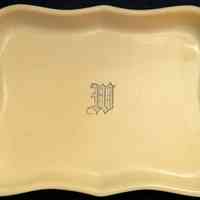 Monogrammed French Celluloid Vanity Tray (M monogram set 3 of 3)