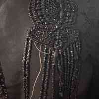 Late Victorian Black Beaded Mourning Capelet (Shoulder Cape) - Image 5