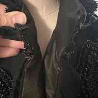Late Victorian Black Beaded Mourning Capelet (Shoulder Cape) - Image 6