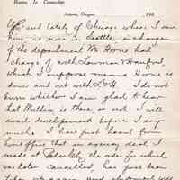 1909.2.15 Letter from The Melwyn Hotel, Astoria, Oregon – Business & Personal Correspondence - Image 3