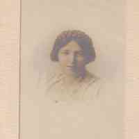 Vignette Portrait of Young Woman with Braided Crown Hairstyle