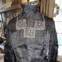 Woman's Black Silk Bodice with Soutache Embroidery