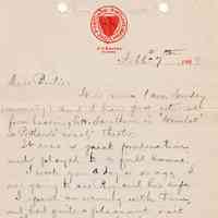1909.2.6 Letter from Portland, Oregon – Theater Visit & Social Evening with Roy Hayward