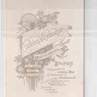 Infant in Long Christening Gown on Ornate Settee — Lothrop & Cunningham Studio Portrait - Image 2