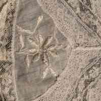Edwardian Handmade Lace & Embroidered Linen Table Centerpiece - Image 3