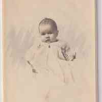 Infant in Christening Gown — Studio Portrait (Dated 1916)