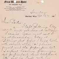 1908.4.26 - Great Western Hotel, Sheridan, Wyoming
