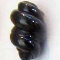 Black Twisted Glass Hat Pin