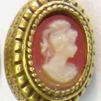 Cameo Portrait Hat Pin with Gilt Mount