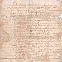 Early French Administrative Manuscript Letter (Fragmentary)