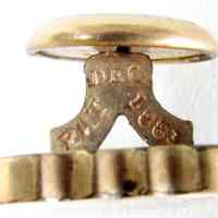 Victorian Gold-Filled Engraved Dress Clip or Collar Button (DEC PAT 1883) - Image 2