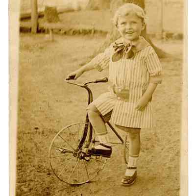 RPPC, Boy with Tricycle