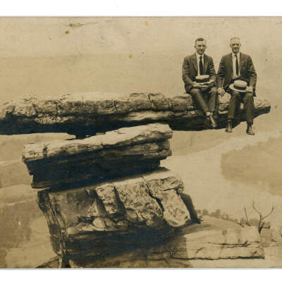 Two men at Umbrella Rock