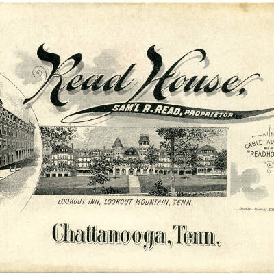 Read House and Lookout Inn Trade Card, 1890s