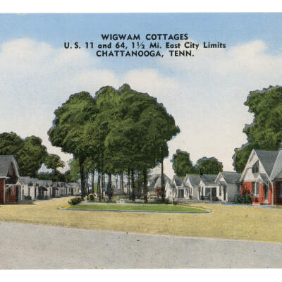Postcard, Wigwam Cottages