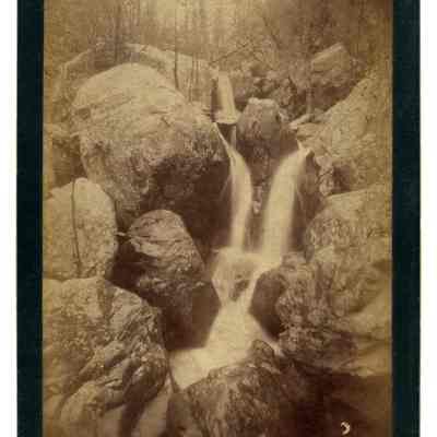 2020.057.064: Black and white photograph of Cascade Glen on Lookout Mountain, Tennessee.