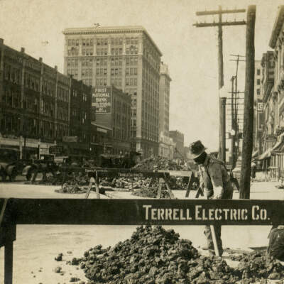 Photograph, Terrell Electric Company Work on Broad Street