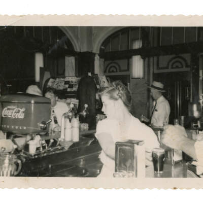 Digital Image, Lunch Counter at Chattanooga Bank Building 1954
