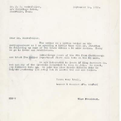 Letter, Lamson & Goodnow Mfg. Company