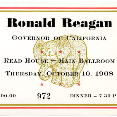 Gov. Ronald Reagan, Guest Speaker, The Read House