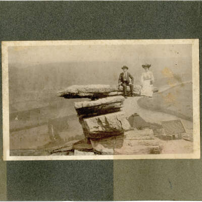 Couple on Umbrella Rock, Rollins and Linn