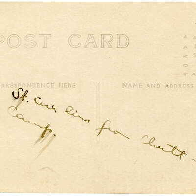 2020.336.001 Verso: The rear reads "St. car line from Chatt- to Camp.