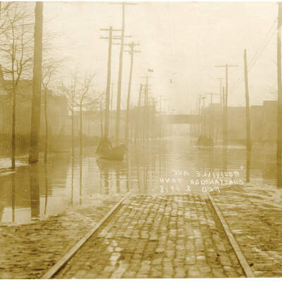 Rossville Ave, Flood, 1918