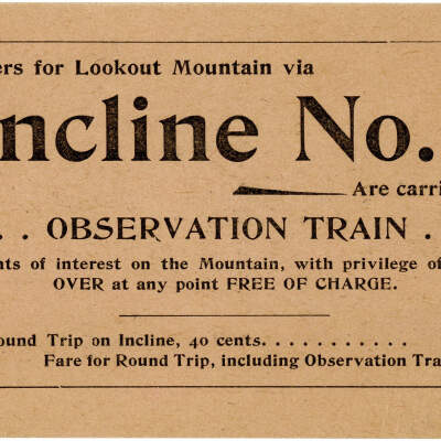 Incline No. 1 and Observation Train