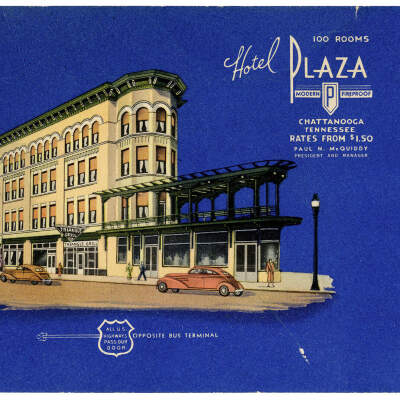 Hotel Plaza Ink Blotter, 1939