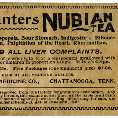Planters Nubian Tea, Spencer Medicine Co.