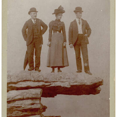 Three Visitors to Umbrella Rock